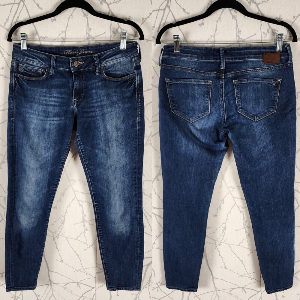 Mavi Dark Wash Mid Rise Skinny Alexa Ankle Jeans